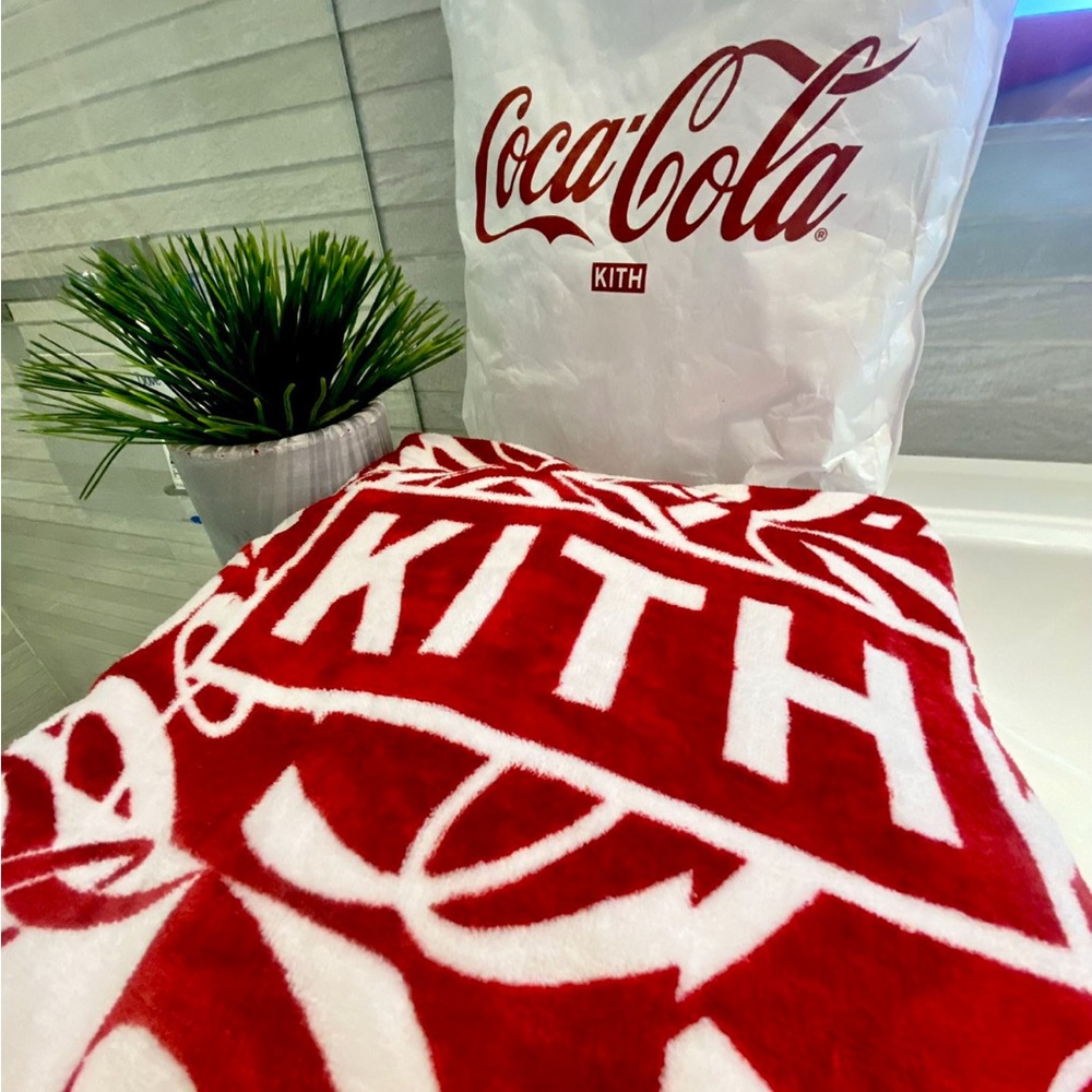 Red and white with coca-Cola print